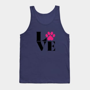 Love Graphic with Paw Tank Top